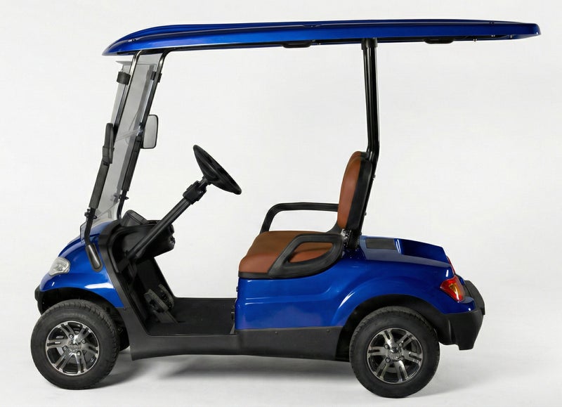 EPIC 2-Seater Non-Lifted Electric Golf Cart with Lithium Battery 105Ah & Standard Tires | LSEV (Blue) - Image 3